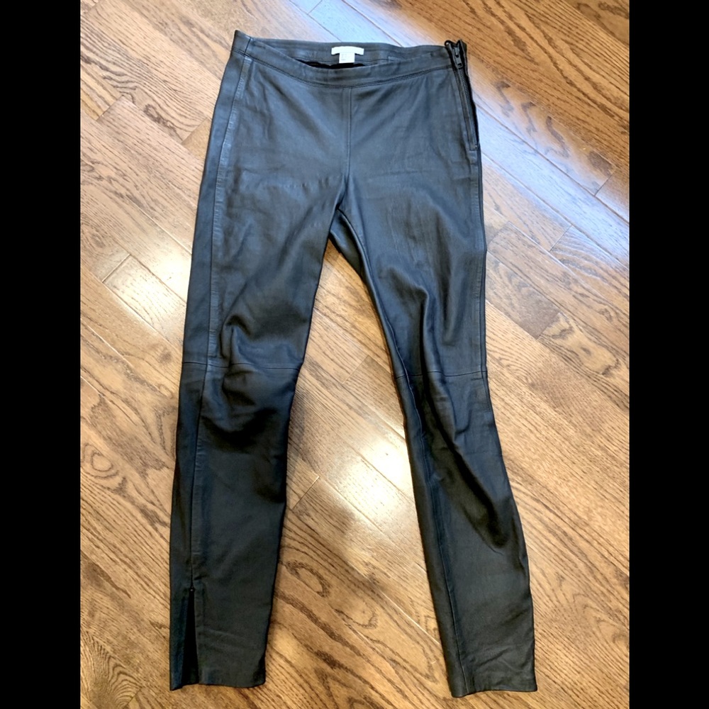 H&M 100% real Sheepskin Leather Leggings Size 4